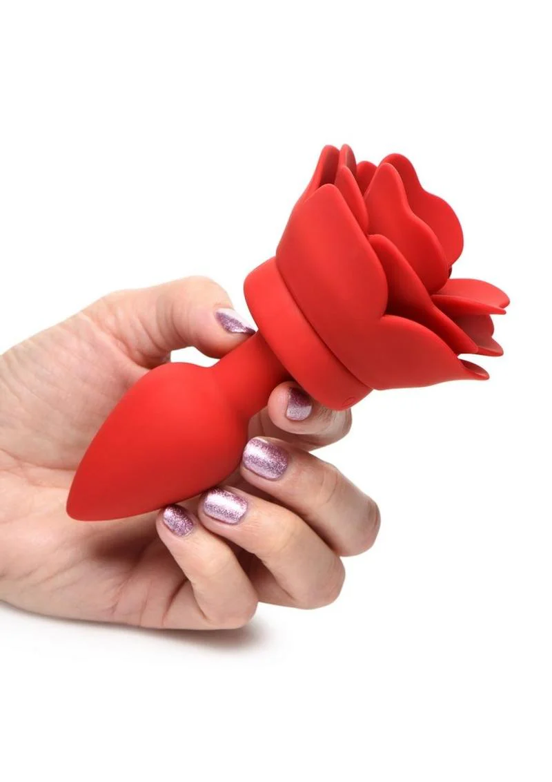 Booty Sparks Rechargeable Silicone Vibrating Rose Anal Plug - Image 2