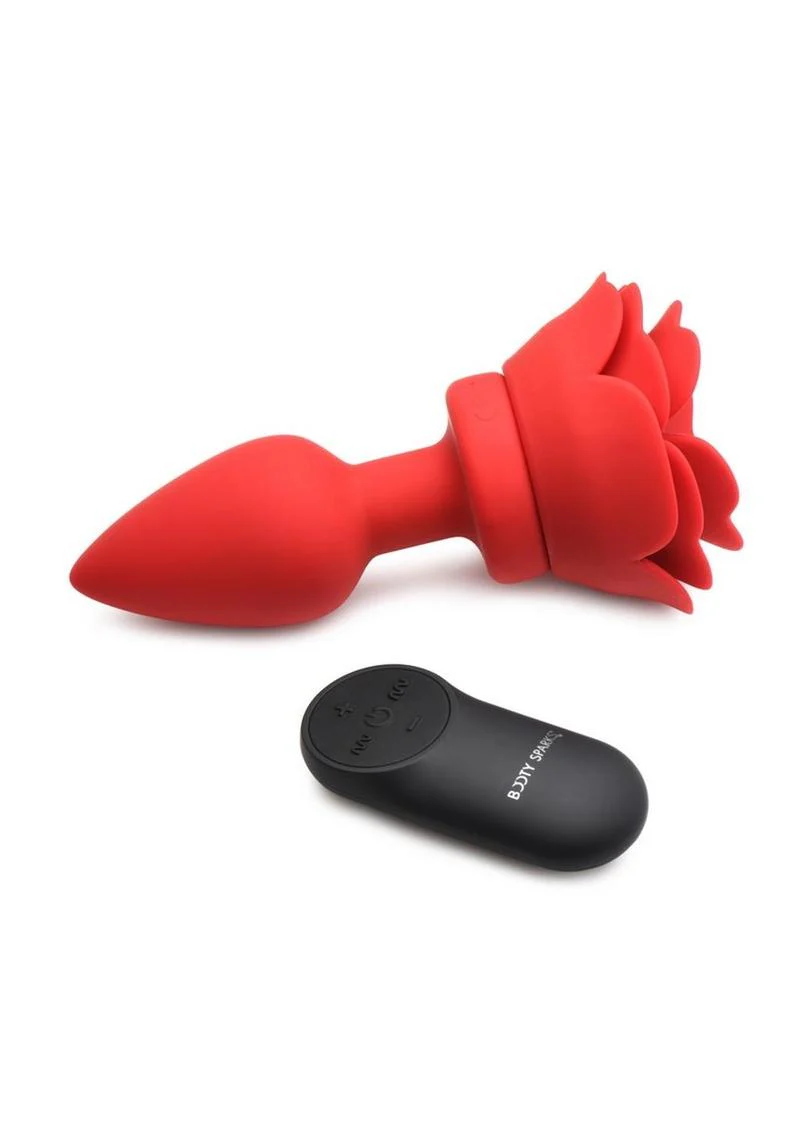 Booty Sparks Rechargeable Silicone Vibrating Rose Anal Plug - Image 4