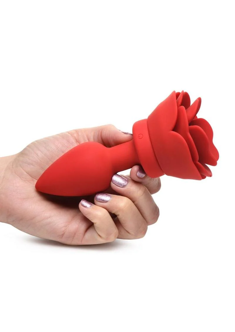 Booty Sparks Rechargeable Silicone Vibrating Rose Anal Plug - Image 5