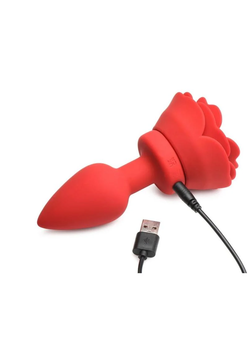 Booty Sparks Rechargeable Silicone Vibrating Rose Anal Plug - Image 6