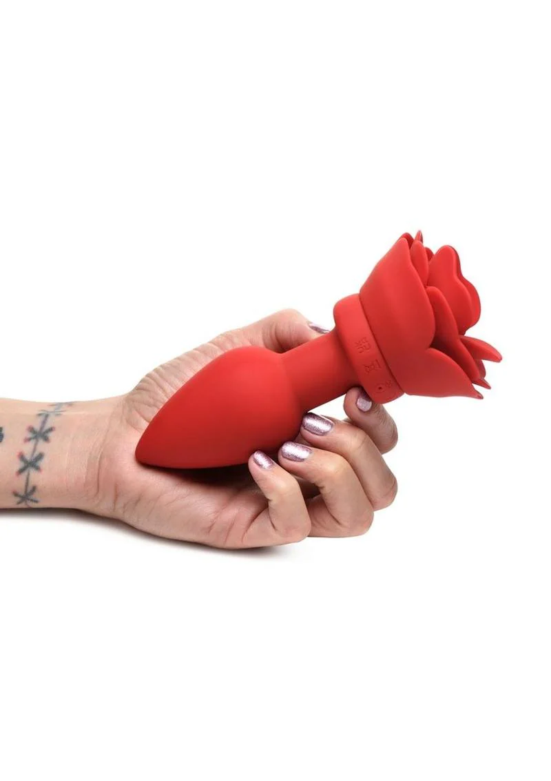 Booty Sparks Rechargeable Silicone Vibrating Rose Anal Plug - Image 8