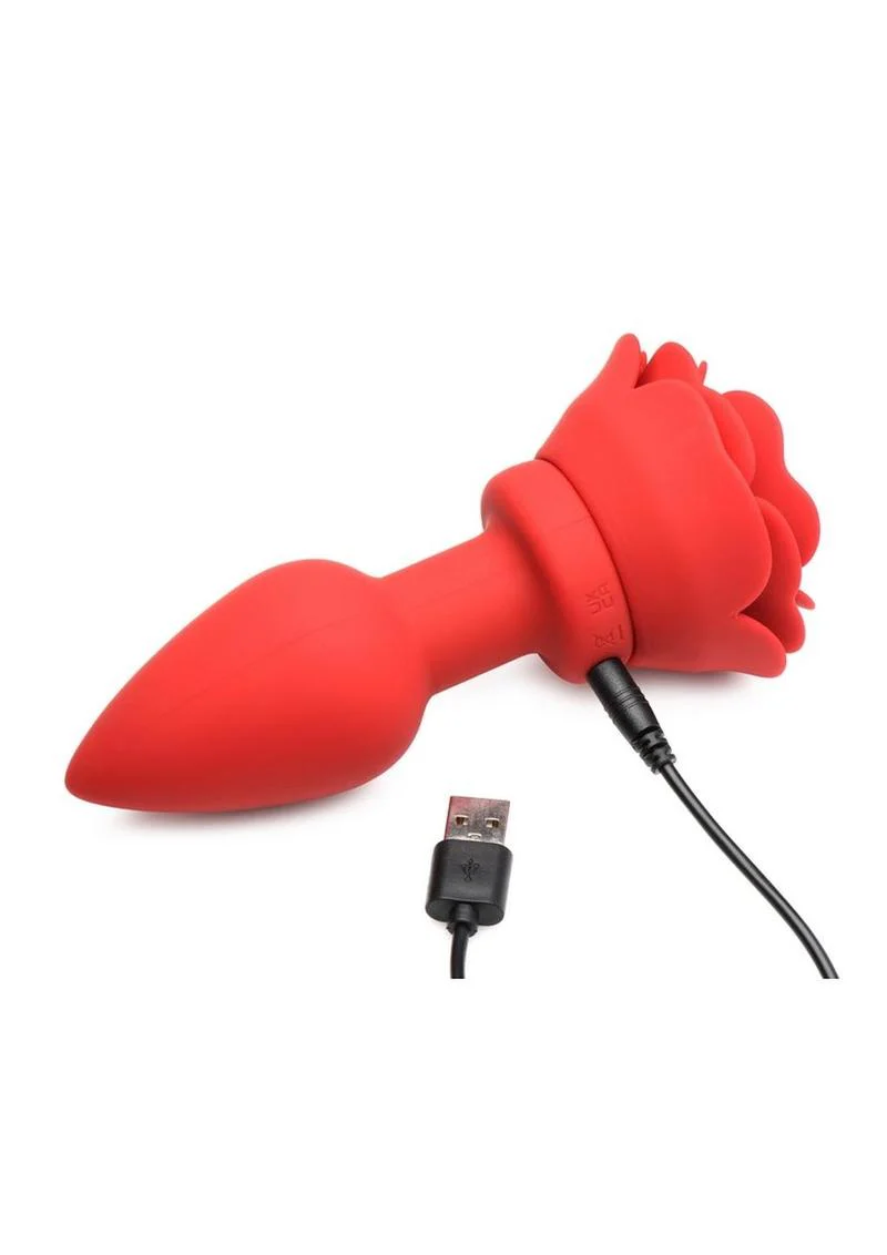 Booty Sparks Rechargeable Silicone Vibrating Rose Anal Plug - Image 9