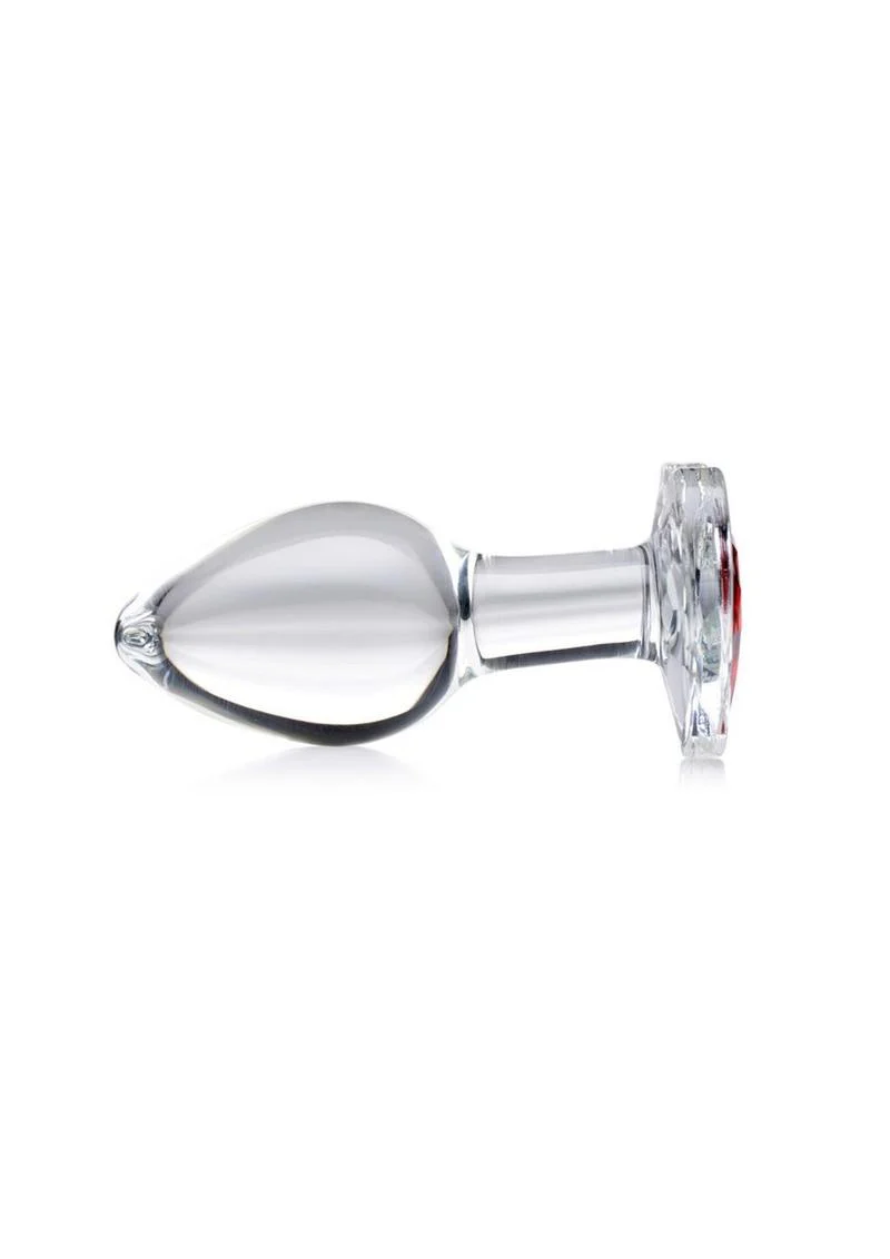 Booty Sparks Red Heart Gem Glass Anal Plug - Image 6