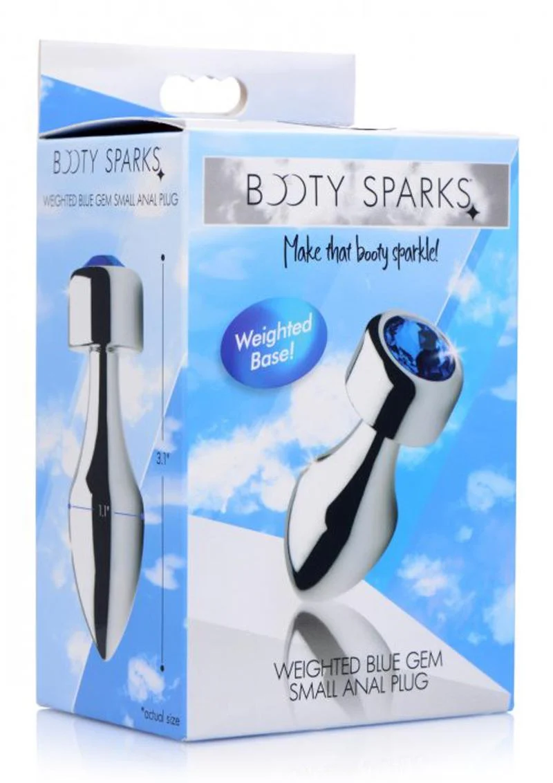 Booty Sparks Weighted Blue Gem Anal Plug - Image 7