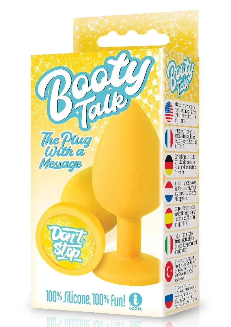 Booty Talk Silicone Butt Plug Don’t Stop Message - Image 2