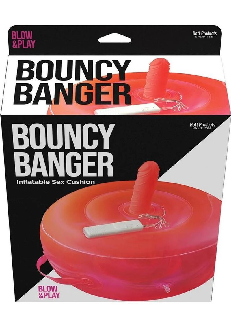 Bouncy Banger Inflatable Sex Cushion with Vibrating Silicone Dildo - Image 2
