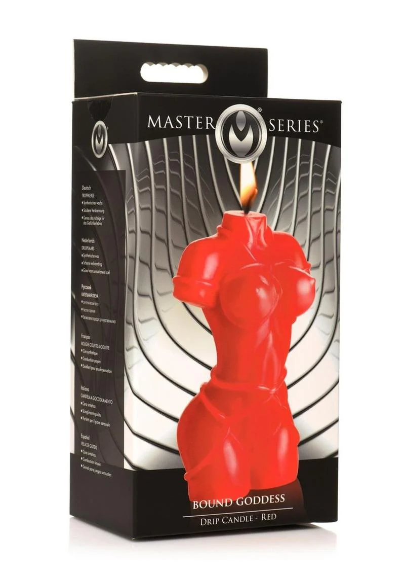 Bound Goddess Drip Candle Red Sculpted Torso Art Candle - Image 7