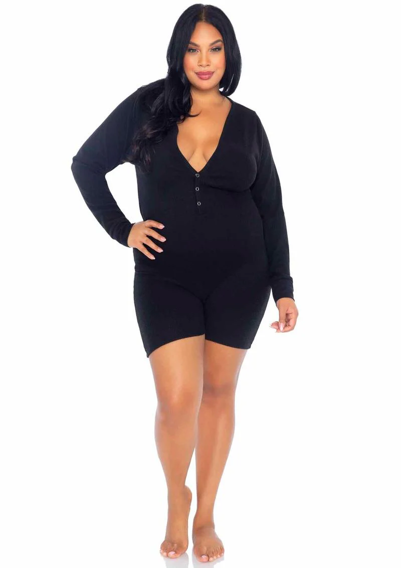 Brushed Rib Romper with Cheeky Snap Closure - Image 13