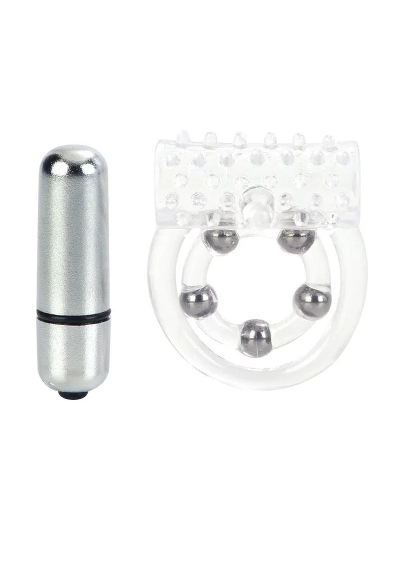 Calexotics 5 Bead Maximus Vibrating Cock Ring With Stimulator - Image 3