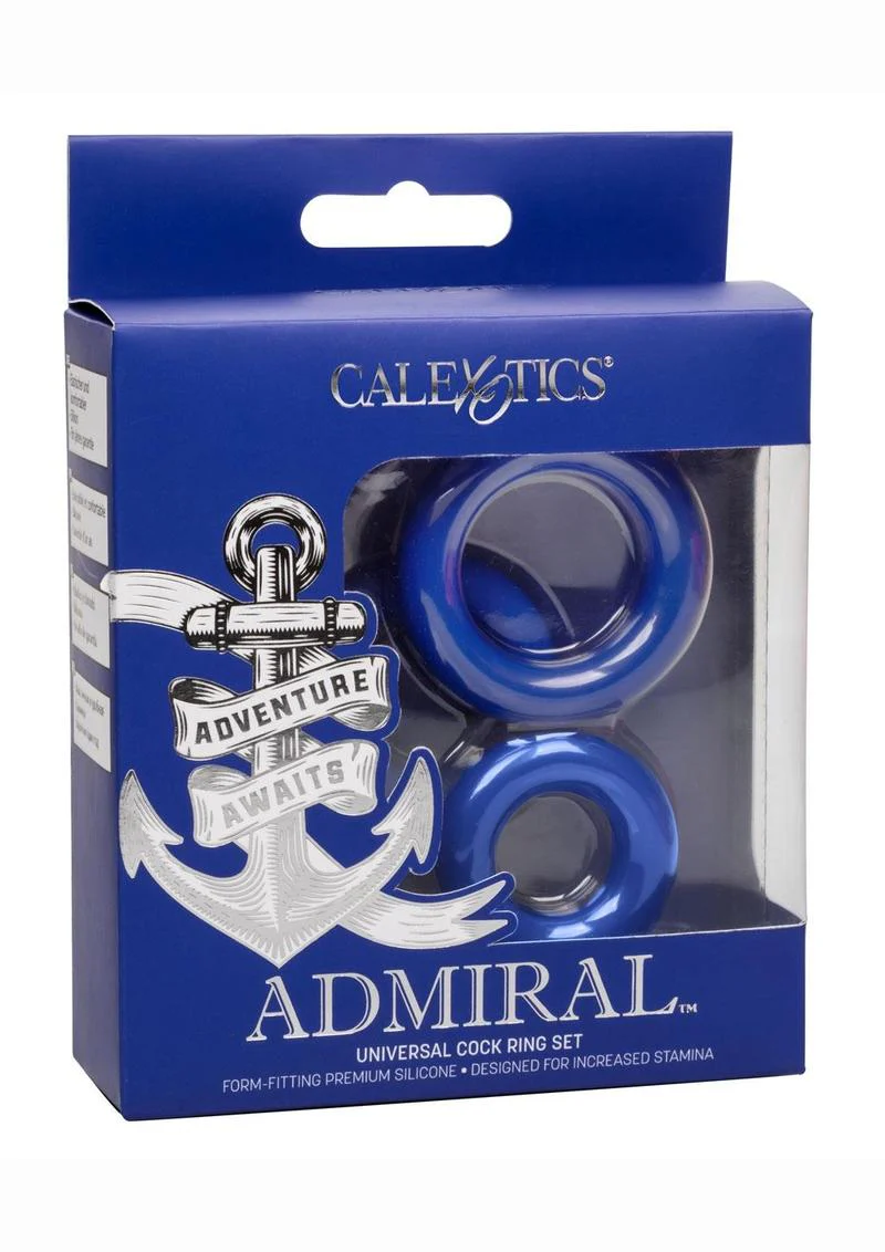 CalExotics Admiral Universal Silicone Cock Ring Set Premium Fit - Image 4