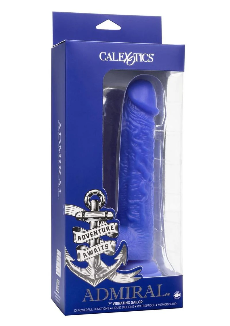 CalExotics Admiral Vibrating Sailor Rechargeable Silicone Dildo - Image 4