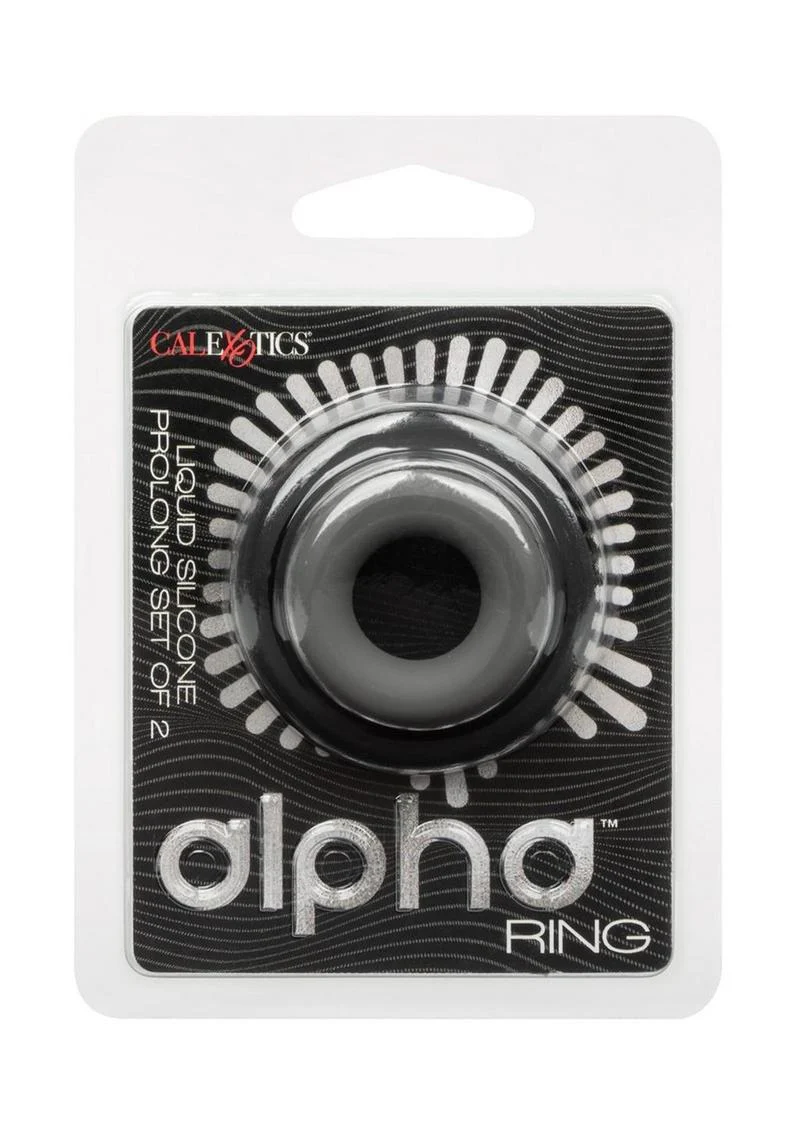 CalExotics Alpha Liquid Prolong Cock Ring Set - Image 4