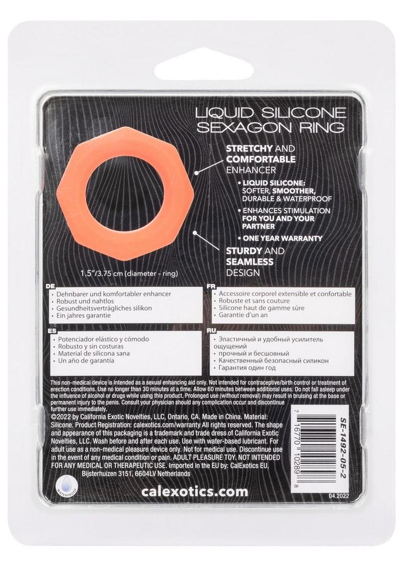 CalExotics Alpha Liquid Silicone Sexagon Ring - Image 3