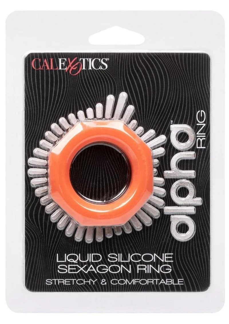 CalExotics Alpha Liquid Silicone Sexagon Ring - Image 4