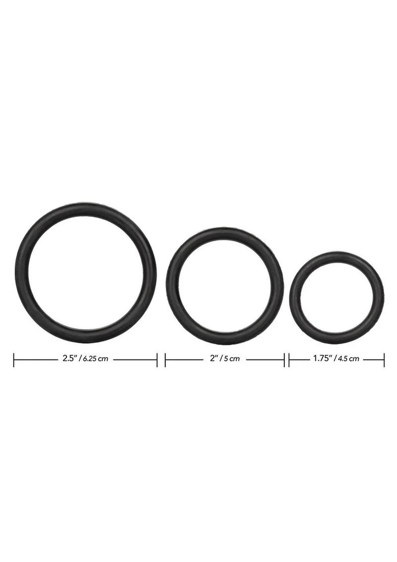CalExotics Black Rubber Ring Set 3 Piece Universal - Image 3