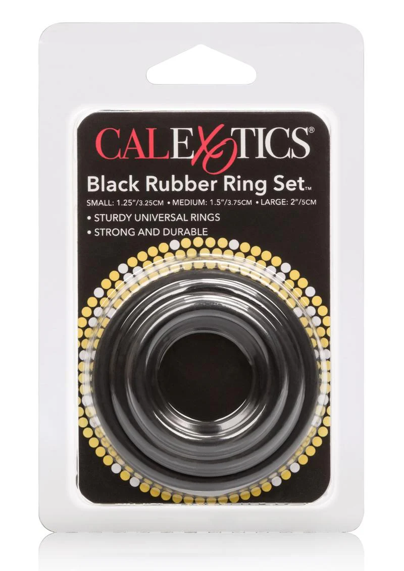 CalExotics Black Rubber Ring Set 3 Piece Universal - Image 4