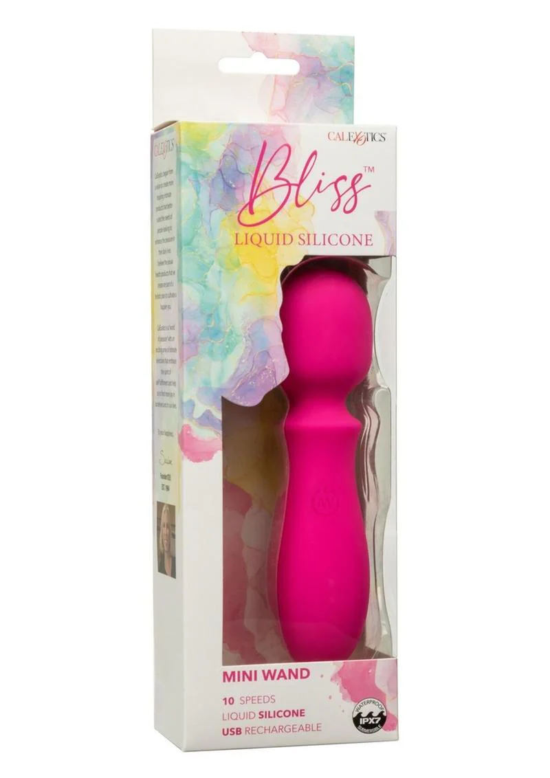 CalExotics Bliss Liquid Silicone Rechargeable Mini Wand - Image 4