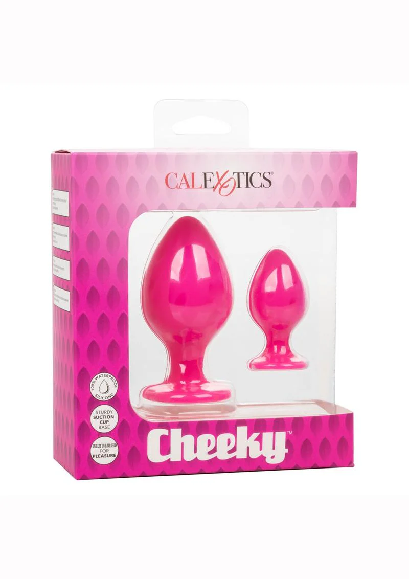 CalExotics Cheeky Silicone Textured Anal Plug Set - Image 12