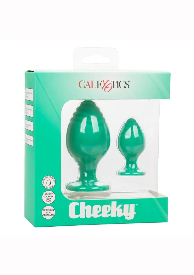 CalExotics Cheeky Silicone Textured Anal Plug Set - Image 4