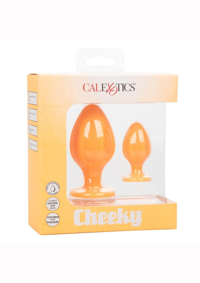 CalExotics Cheeky Silicone Textured Anal Plug Set - Image 8
