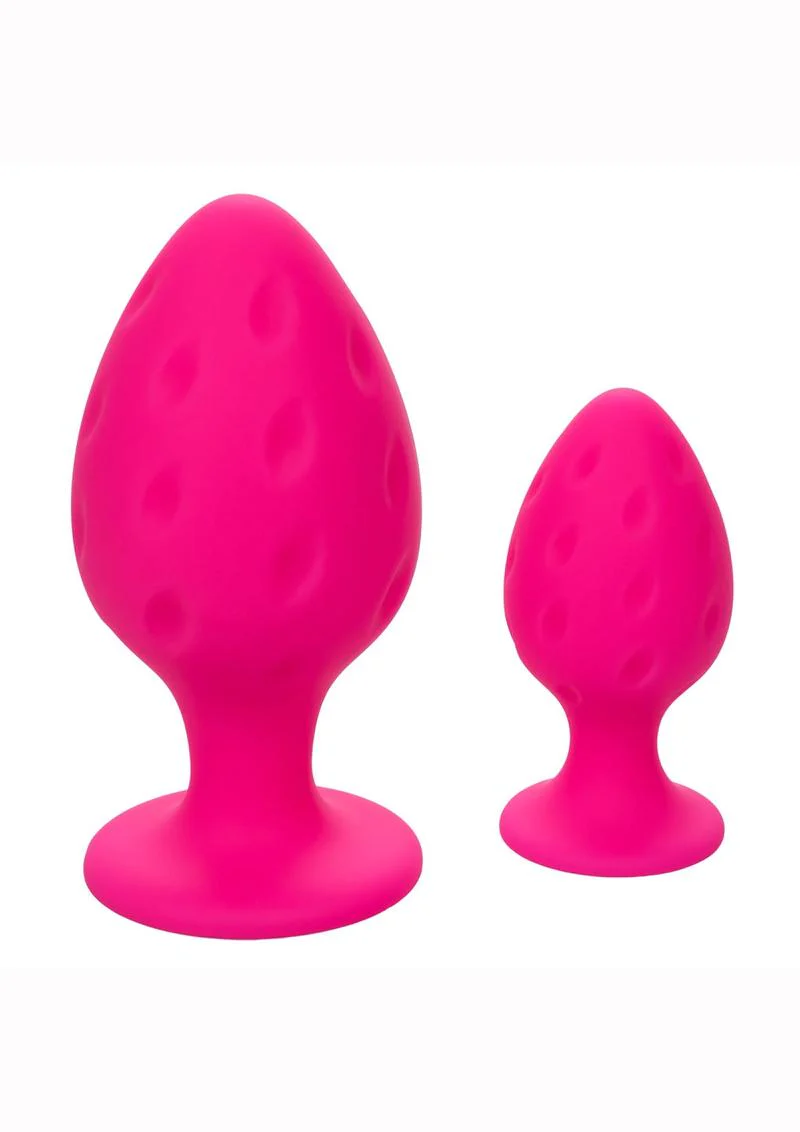 CalExotics Cheeky Silicone Textured Anal Plug Set - Image 9