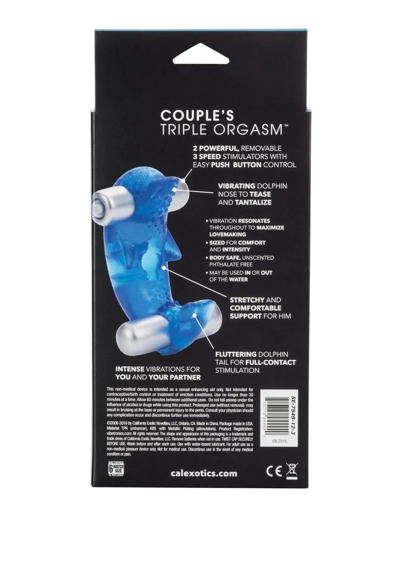 CalExotics Couples Triple Orgasm Vibrating Cock Ring - Image 4