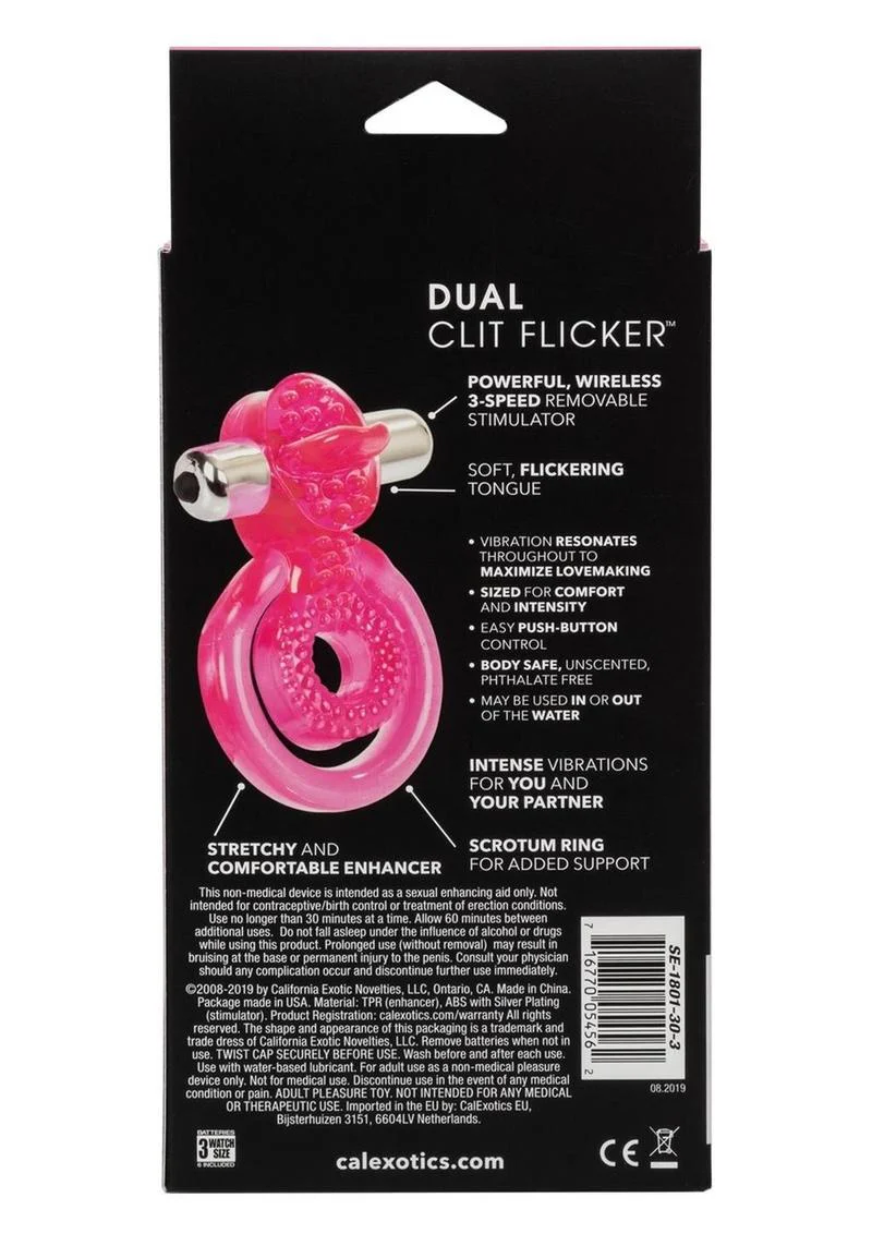 CalExotics Dual Clit Flicker With Removable Waterproof Stimulator - Image 3