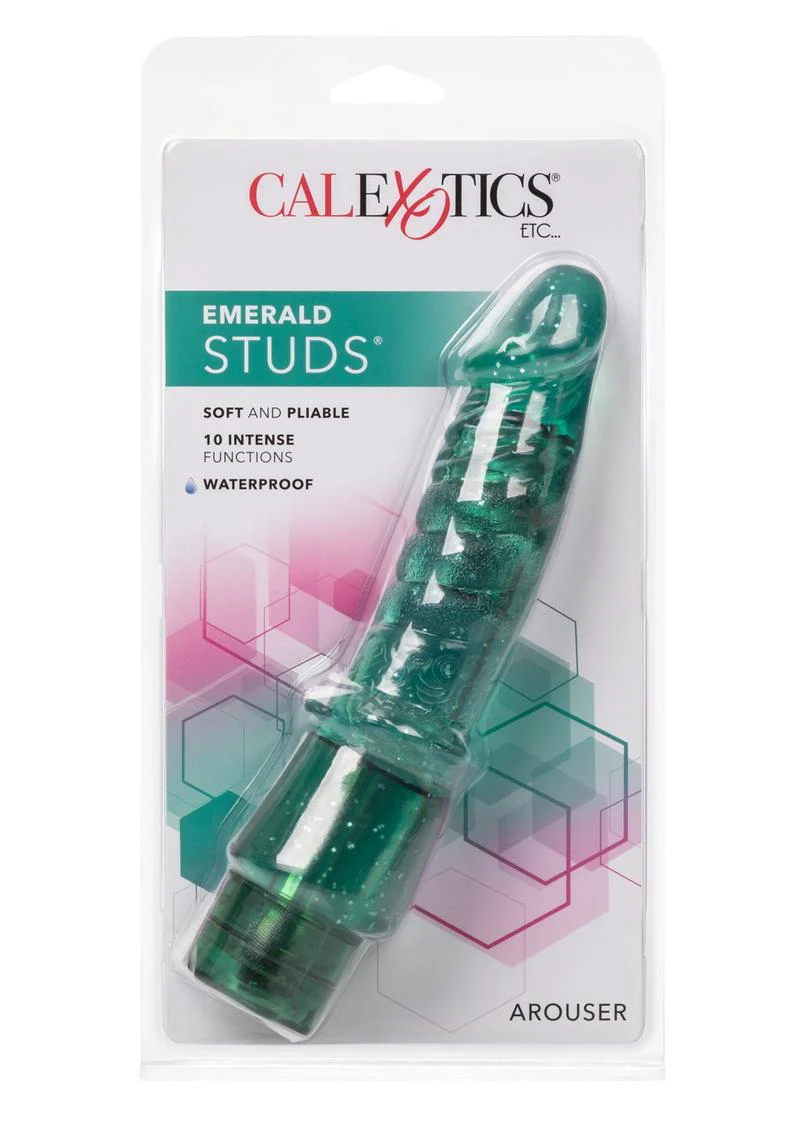 CalExotics Emerald Studs Waterproof Vibrator with 10 Functions - Image 4