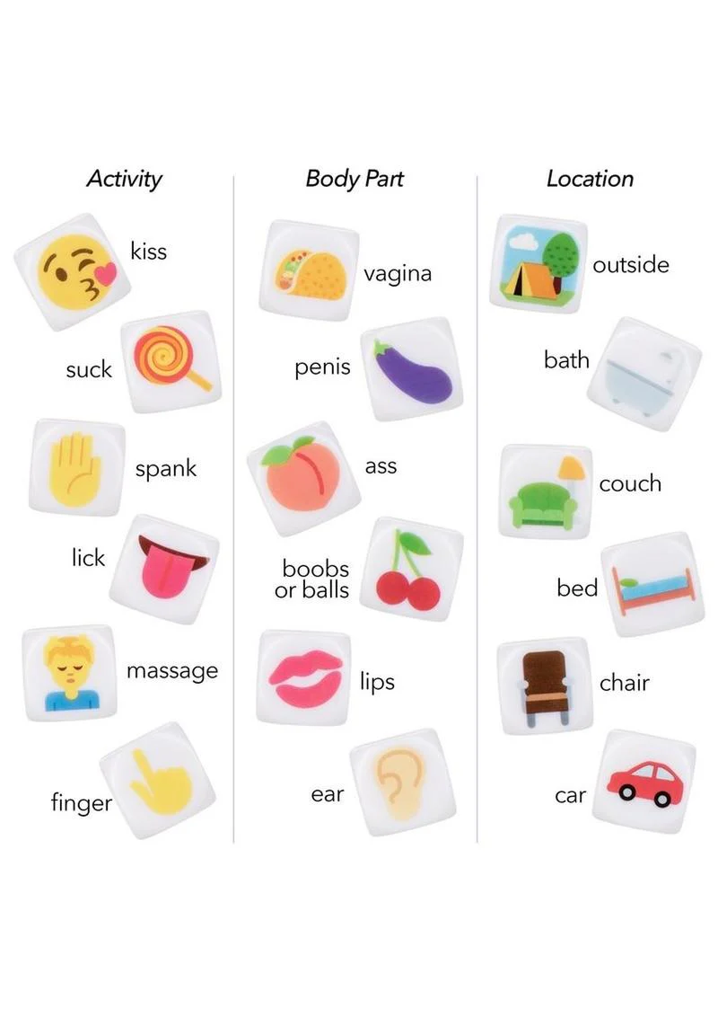CalExotics Emojigasm Dice Couples Bedroom Game - Image 3