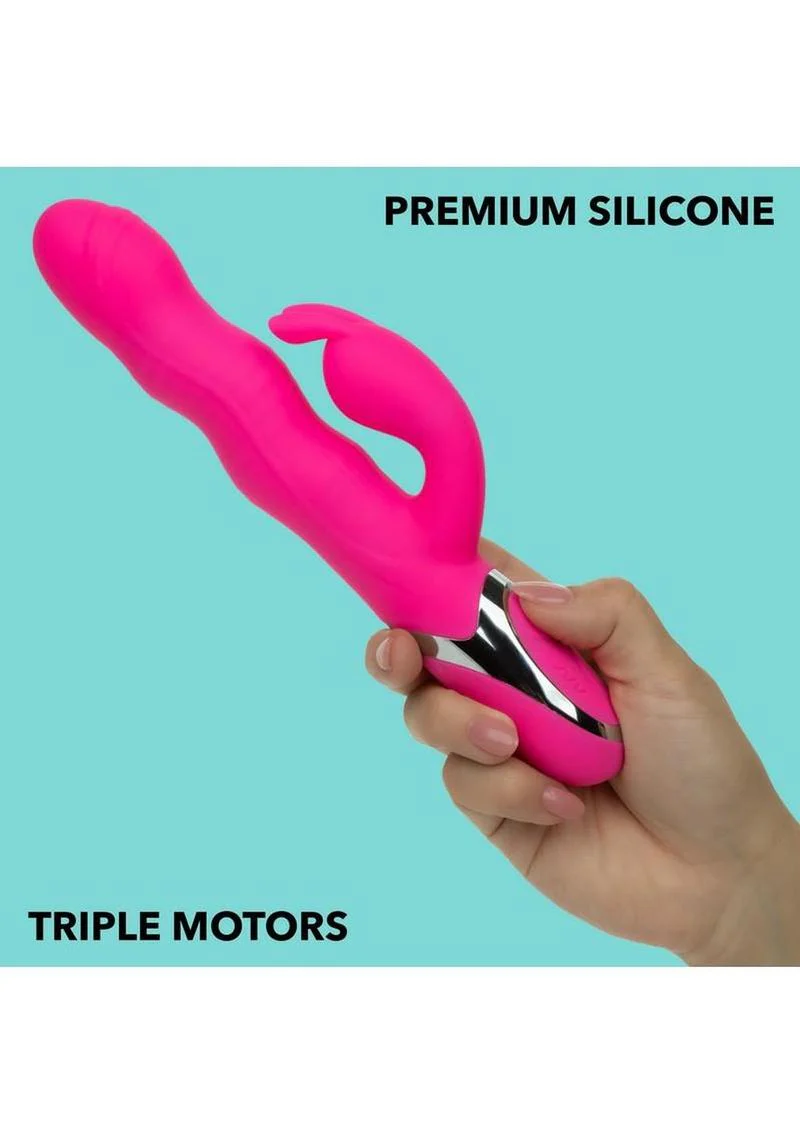 CalExotics Enchanted Wave Action Bunny Rechargeable Vibrator - Image 3