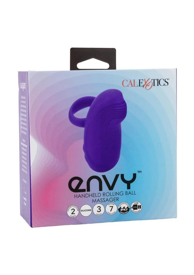 Calexotics Envy Handheld Rolling Ball Massager Rechargeable Silicone - Image 4