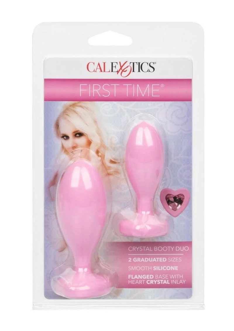 CalExotics First Time Crystal Booty Duo Silicone Anal Plug - Image 7