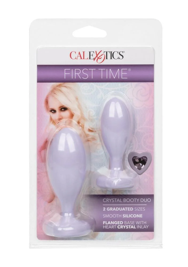 CalExotics First Time Crystal Booty Duo Silicone Anal Plug - Image 8