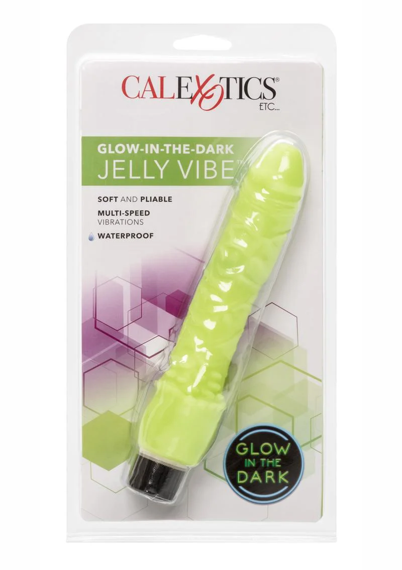CalExotics Glow-In-The-Dark Jelly Waterproof Multi-Speed Vibrator - Image 4