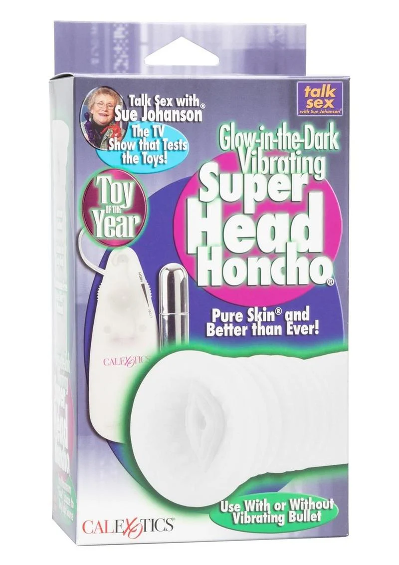 CalExotics Glow-in-the-Dark Vibrating Super Head Honcho Masturbator - Image 4