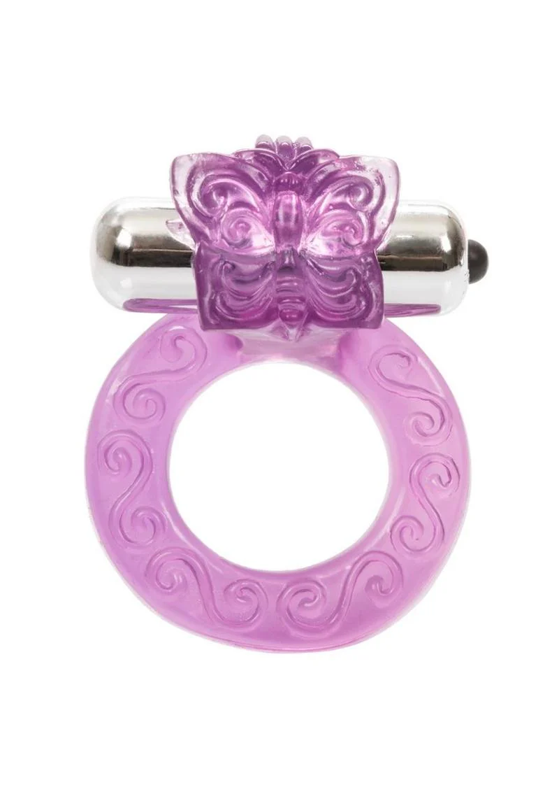 CalExotics Intimate Butterfly Ring Vibrating Cock Ring - Image 3