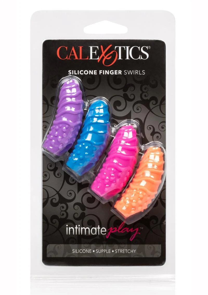 CalExotics Intimate Play Silicone Finger Swirls Assorted - Image 3