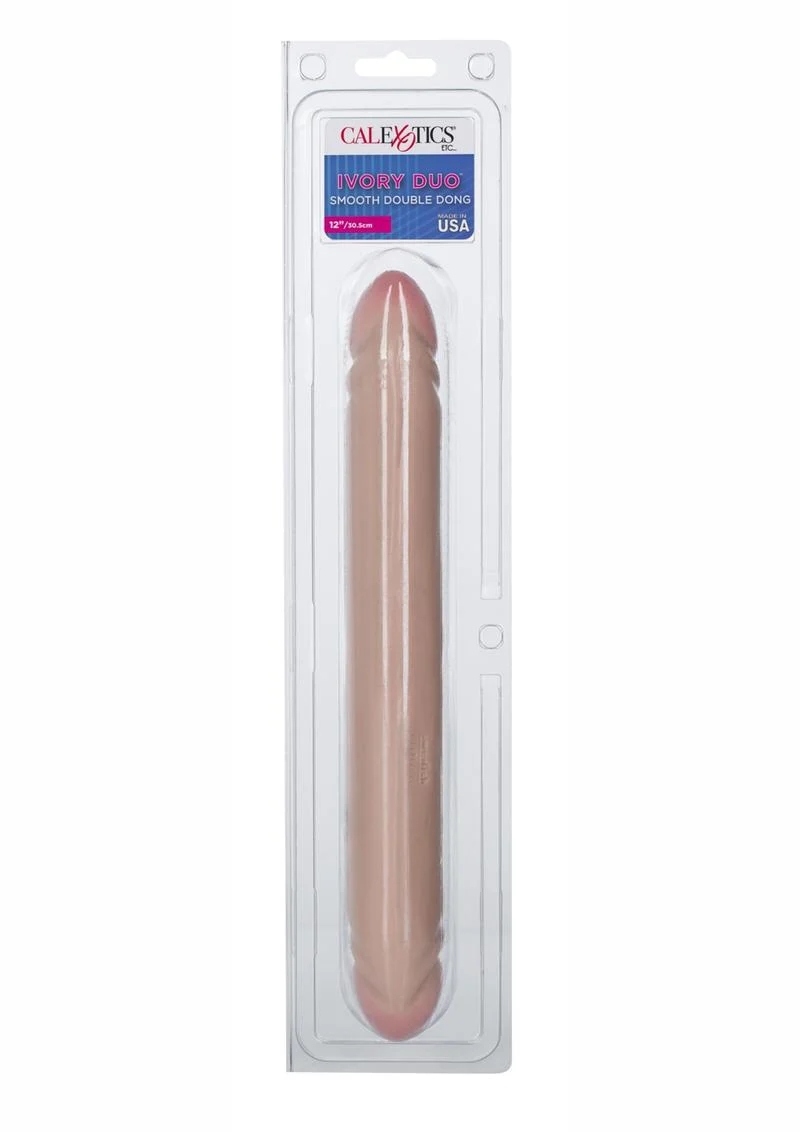 CalExotics Ivory Duo Smooth Double Dong - Image 4