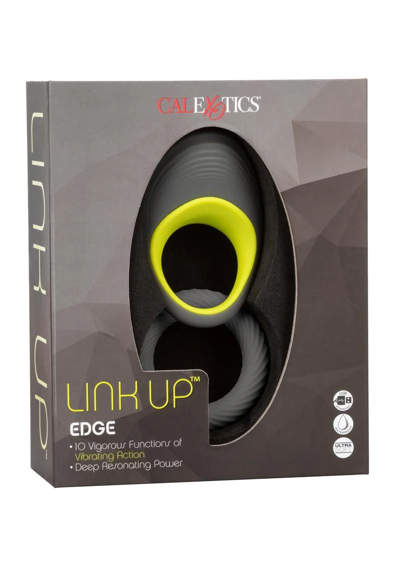 CalExotics Link Up Edge Silicone Vibrating Cock Ring - Image 4