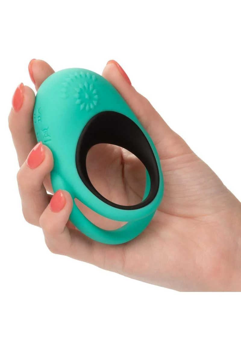 CalExotics Link Up Remote Alpha Silicone Cock Ring - Image 3
