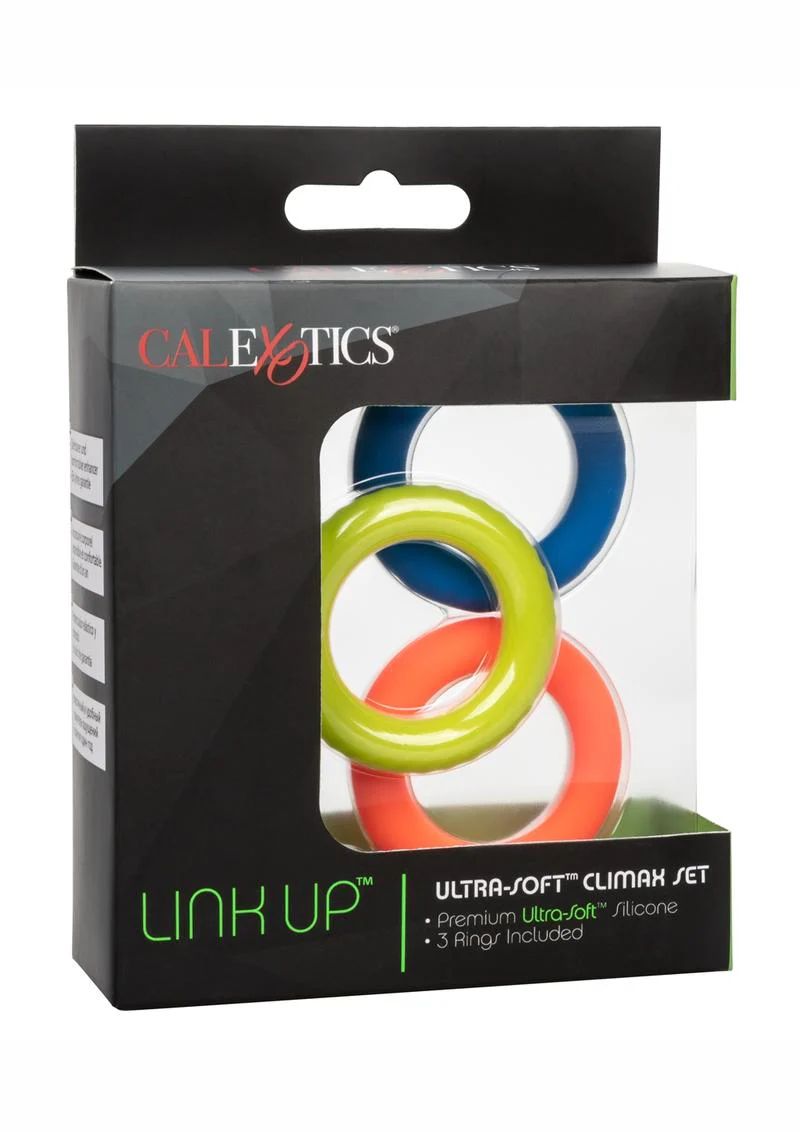 CalExotics Link Up Ultra Soft Climax Silicone Cock Ring - Image 3