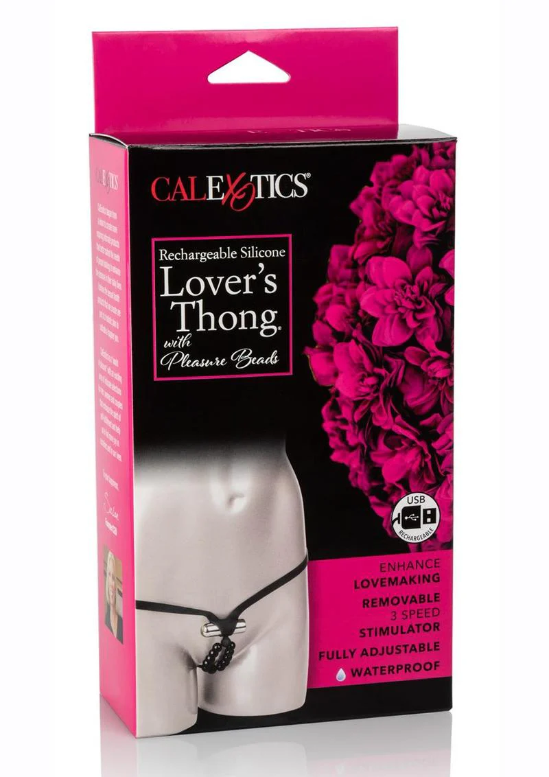 CalExotics Lover's Thong Panty Vibe With Pleasure Beads - Image 4