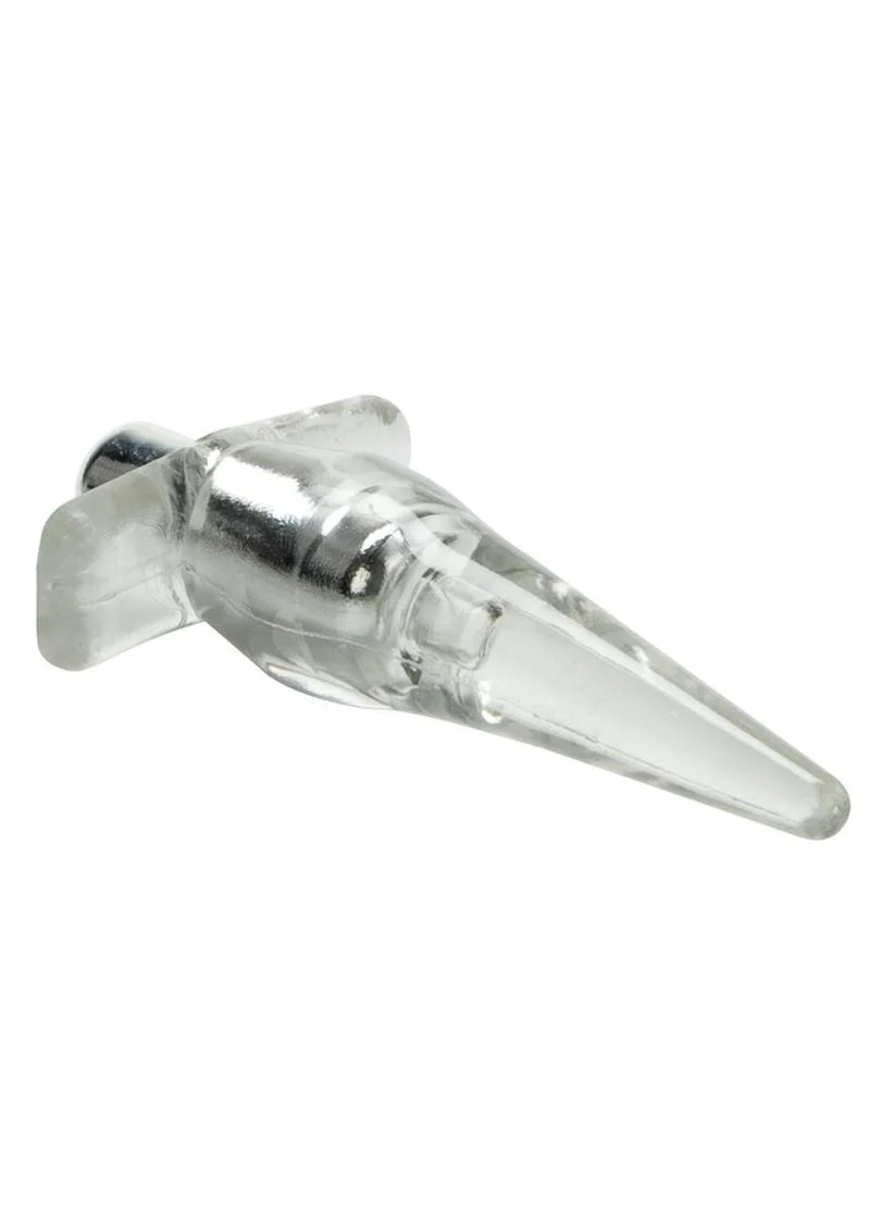 CalExotics Mini Vibro Tease Clear Vibrating Butt Plug - Image 2