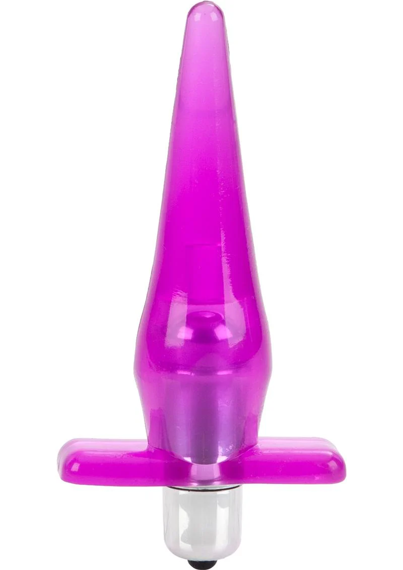 CalExotics Mini Vibro Tease Clear Vibrating Butt Plug - Image 4