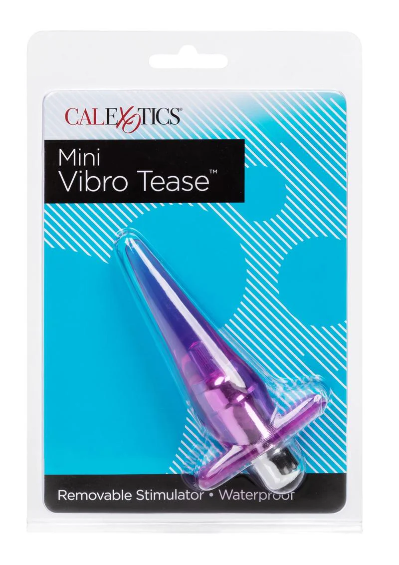 CalExotics Mini Vibro Tease Clear Vibrating Butt Plug - Image 7