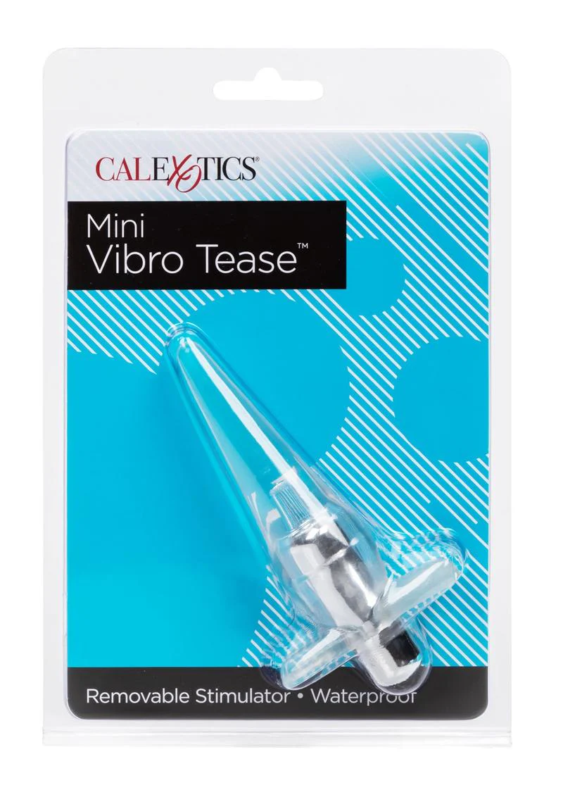 CalExotics Mini Vibro Tease Clear Vibrating Butt Plug - Image 8