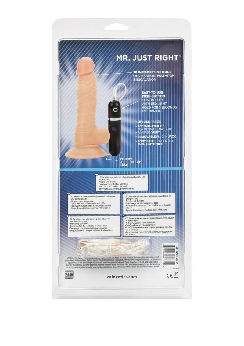 CalExotics Mr. Just Right Vibrating Dildo - Image 10