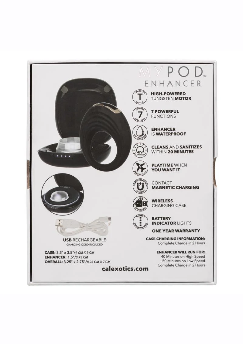 CalExotics MyPod Enhancer Luxury Cock Ring with Charging Case - Image 3