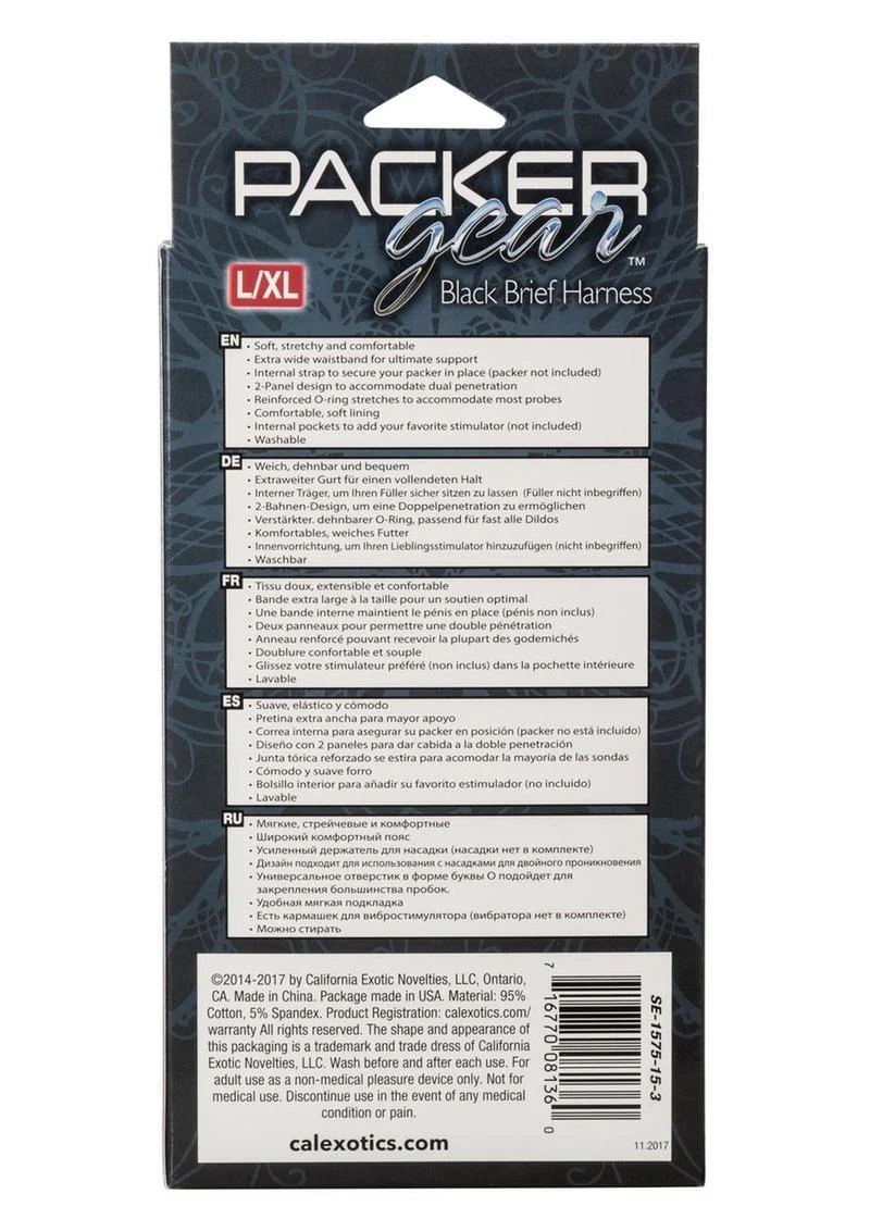 CalExotics Packer Gear Black Brief Harness Strap-On Compatible - Image 11