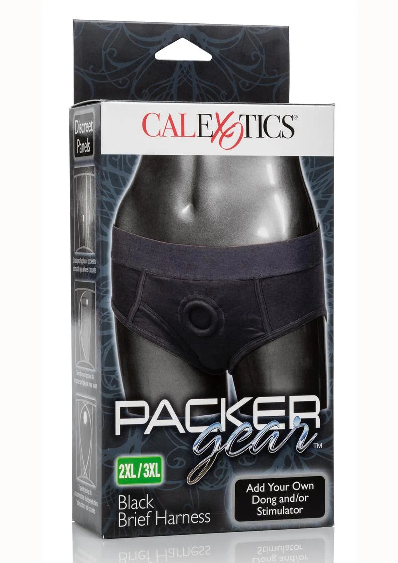 CalExotics Packer Gear Black Brief Harness Strap-On Compatible - Image 16